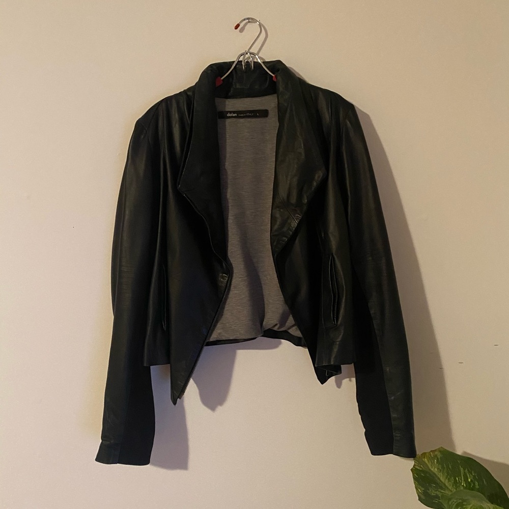Anthropologie Dolan Black Leather Jacket